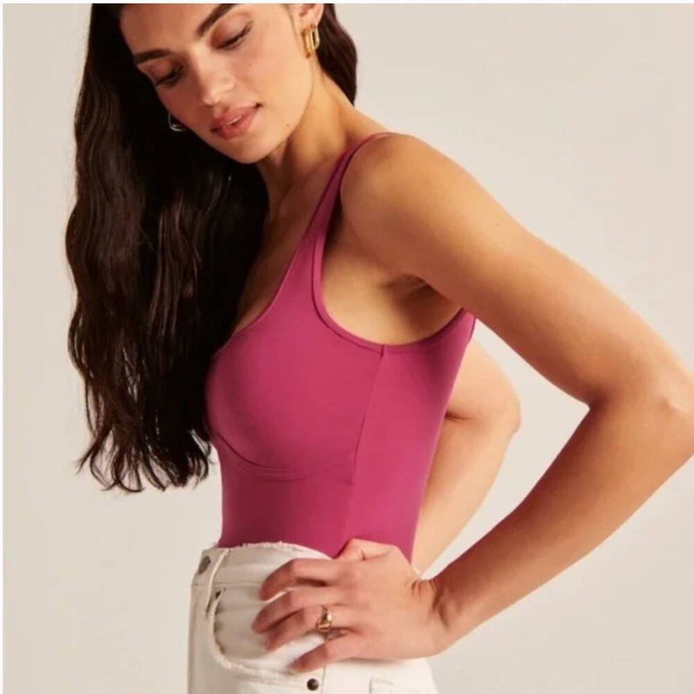 Abercrombie and Fitch Seamless Fabric Corset Squareneck Tank